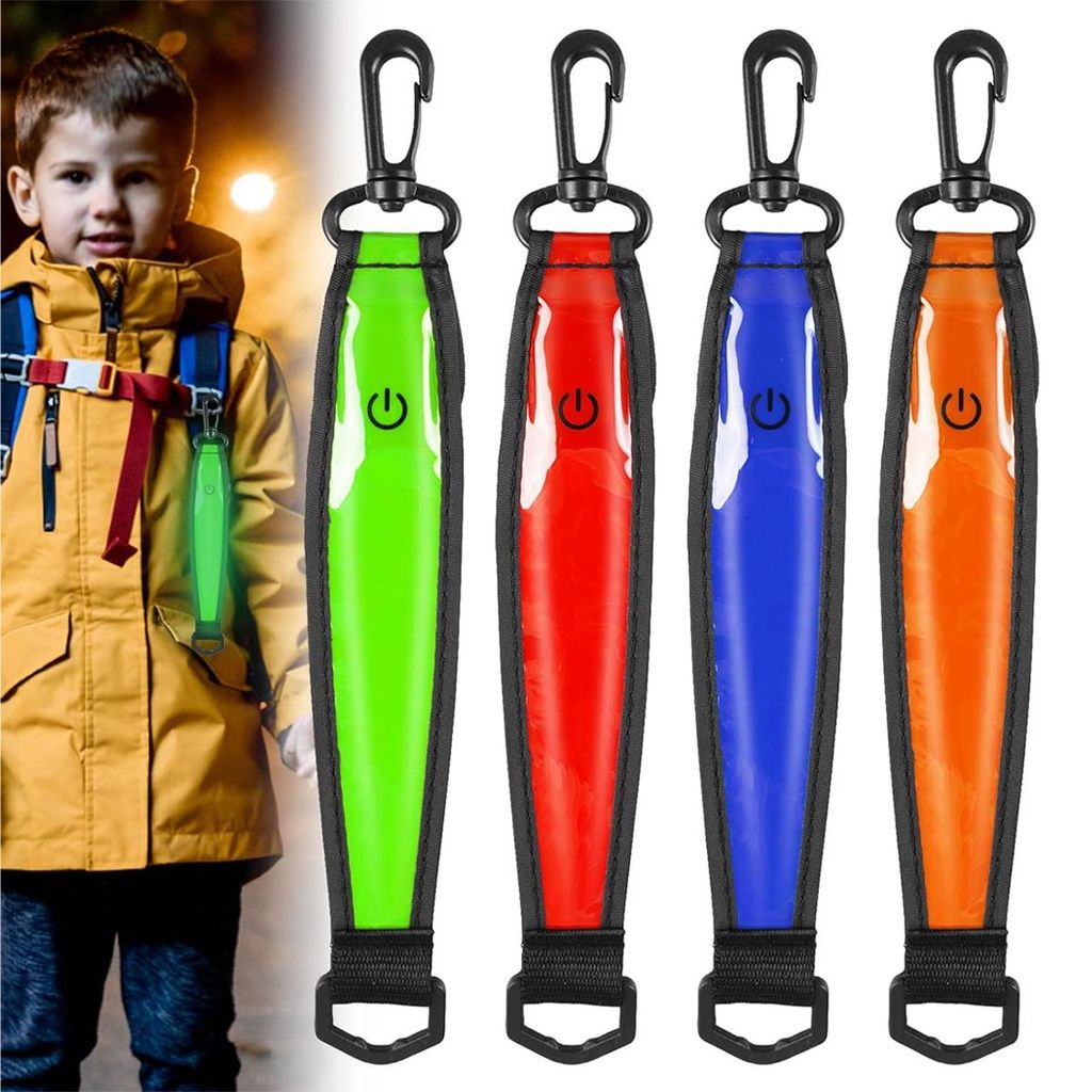 4er-Pack LED-Blinklicht für Schulranzen, Produktbild 