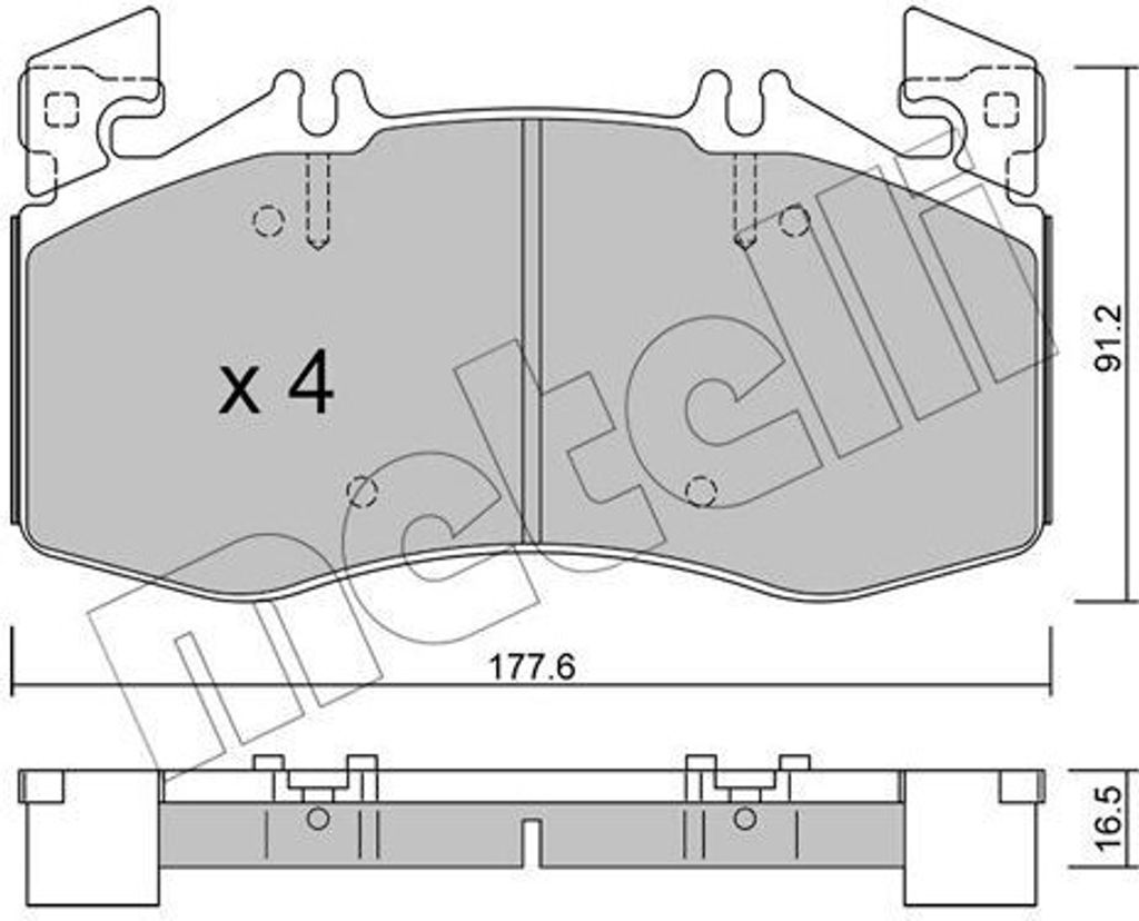 METELLI Bremsbeläge Satz Vorne Bremsklötze passend für MERCEDES-BENZ A-Klasse (W177) 22-1270-0