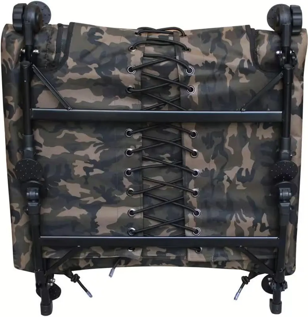 Lit de pêche 8 pieds MK 5 Seasons Camou Pro Deluxe avec matelas dense