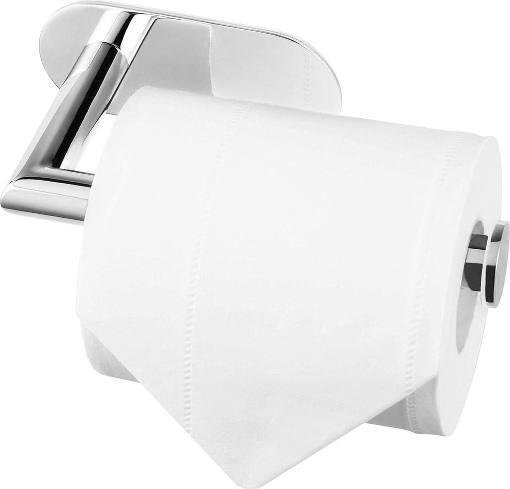 Držiak na toaletný papier bez vŕtania z nerezovej ocele Obrázok produktu 