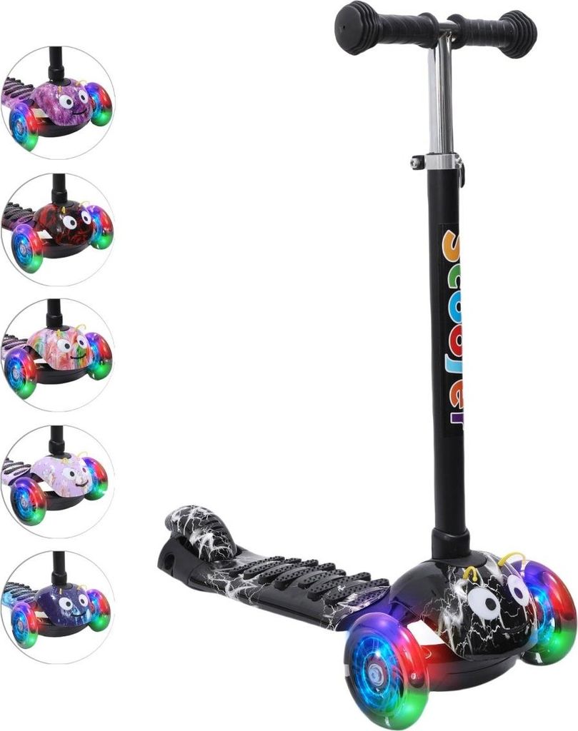 Habib 3D Kinderroller 3-Rad mit LED Licht | Klappbar & Produktbild 