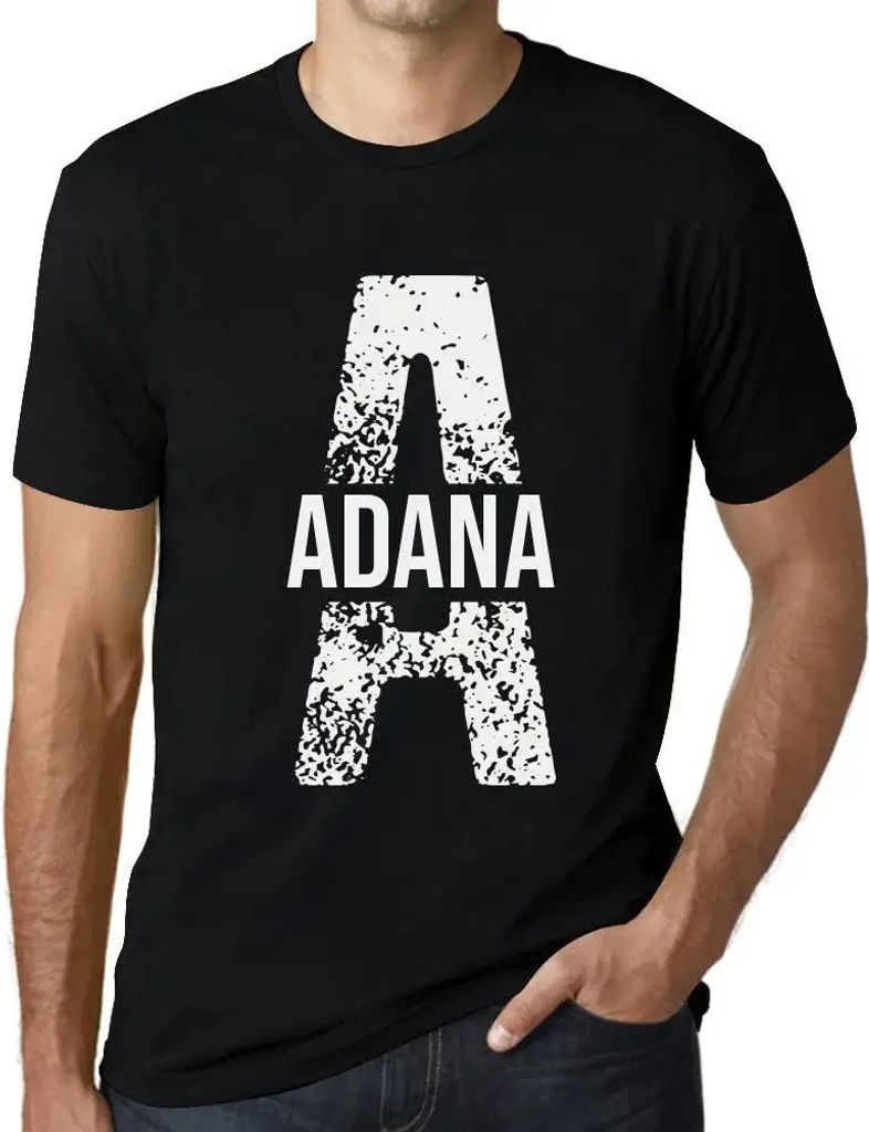 Herren Grafik T-Shirt Adana Öko-Verantwortlich Vintage Jahrgang Kurzarm Lustige Druck Geburtstag Geschenk Mann