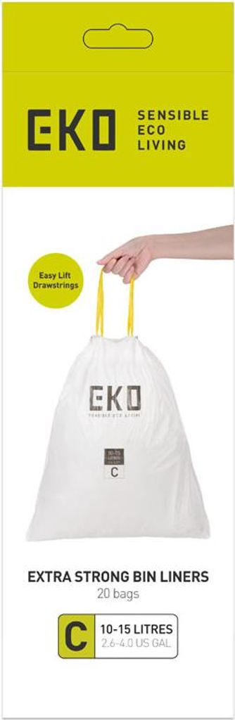 EKO - Müllbeutel 10-15 Liter - Plastic - Weiß