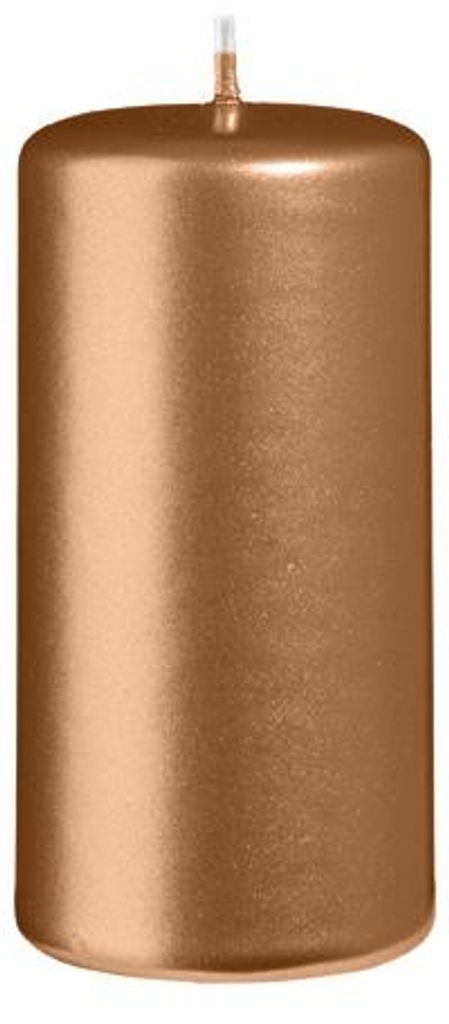 Stumpenkerzen Metallic Matt Sand 100 x Ø 50 mm, 12 Stück
