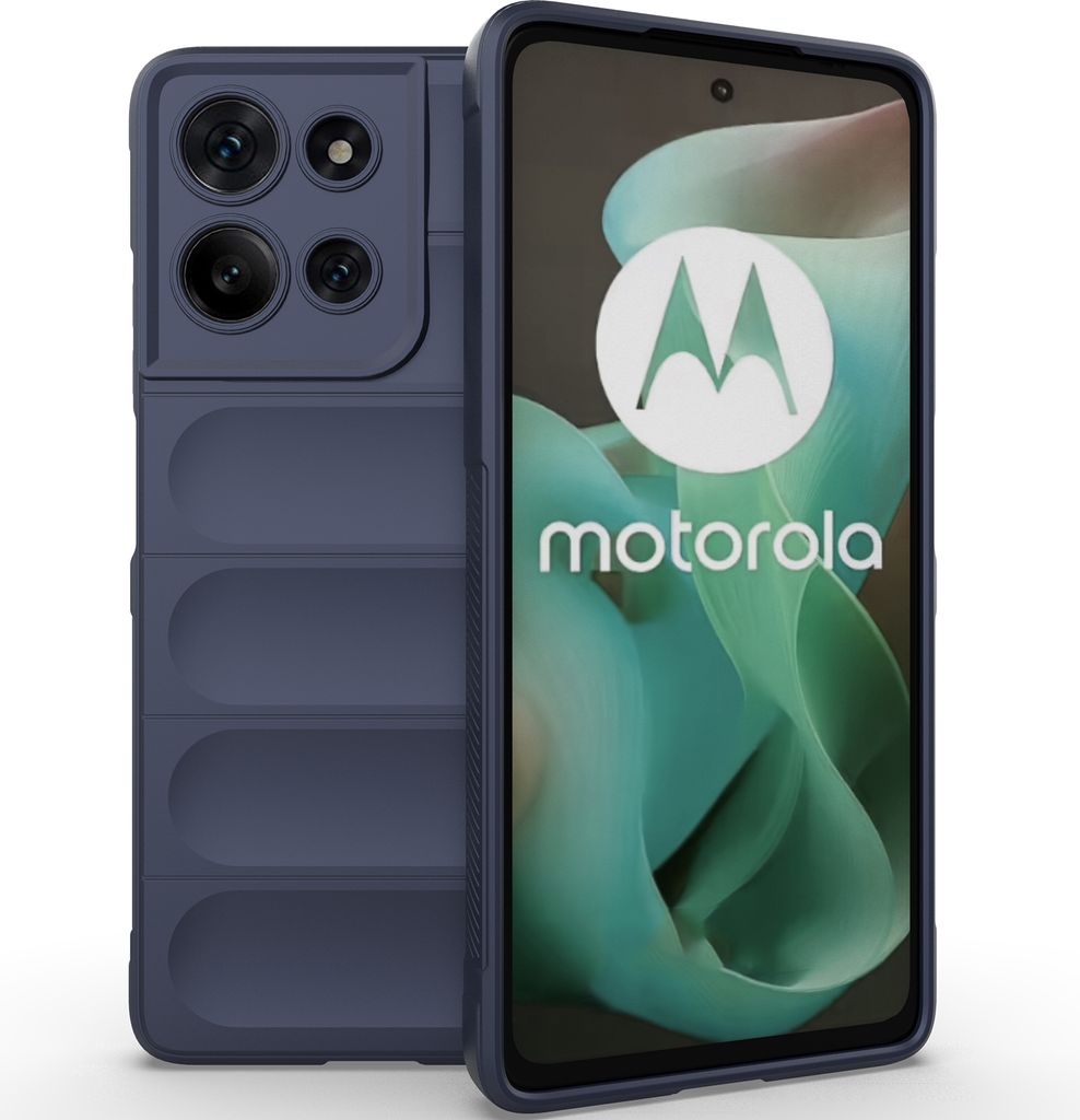 Handyhülle für Motorola Moto G75 Weich TPU Silikon Stossfest Anti-rutsch Hülle Dunkelblau