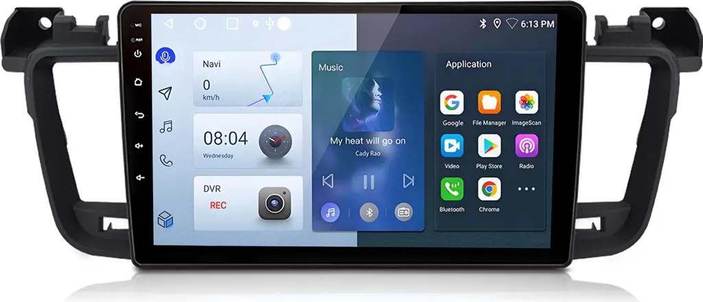 Autoradio Android 13 Peugeot 508 2011-2018 Carplay 9'' GPS DAB+