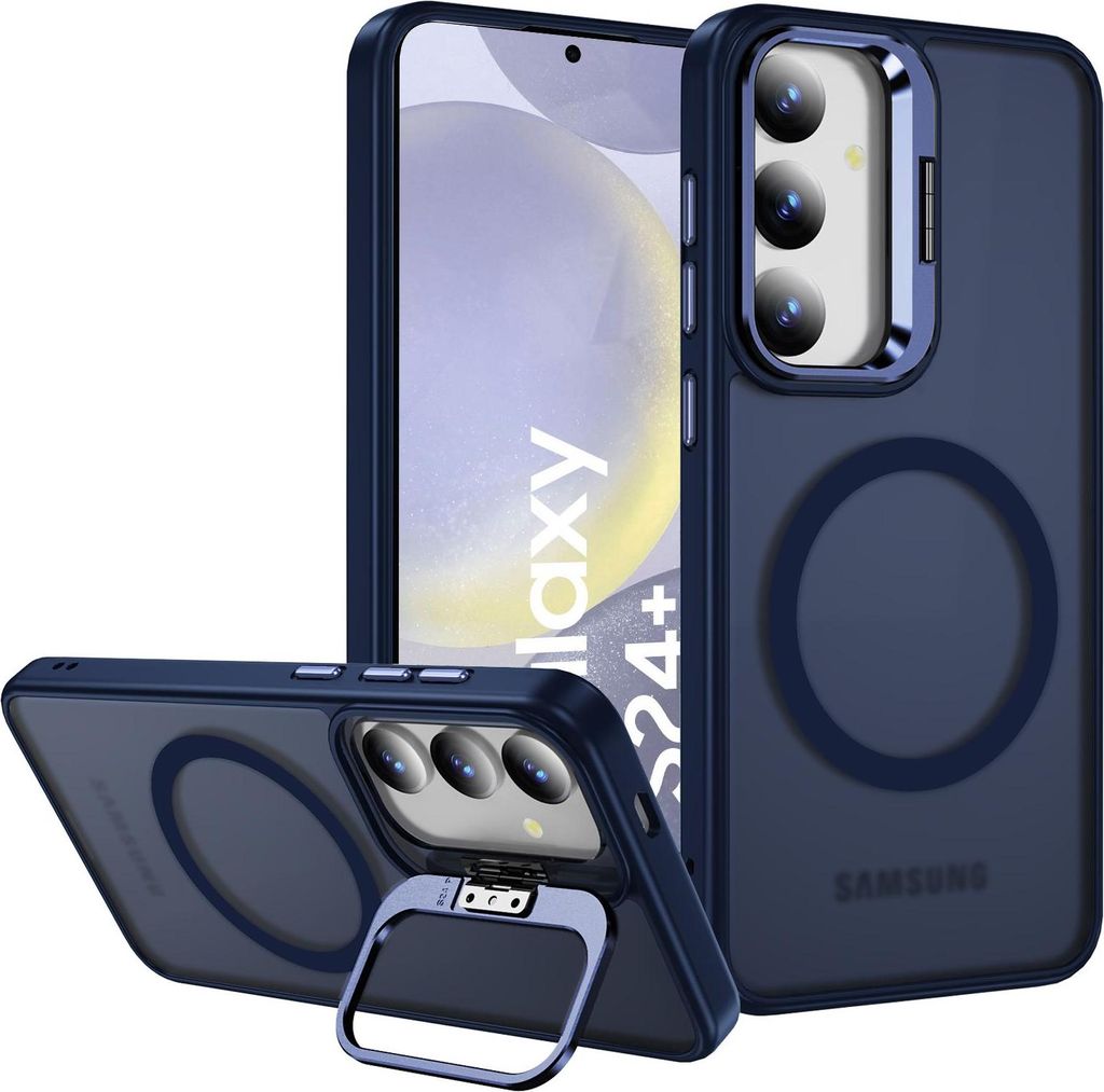 Hybrid Luxury Case für Samsung Galaxy S24 Plus Hülle Magnetring für MagSafe Schutzhülle