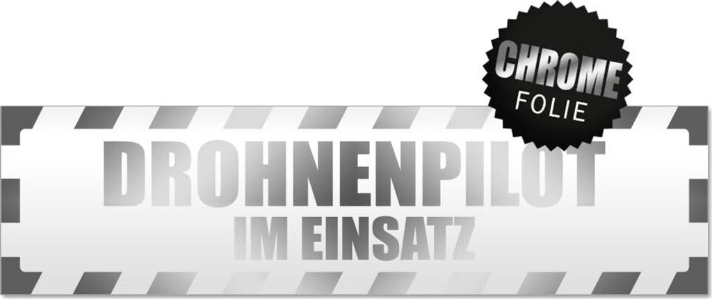 Drohnenpilot Einsatz gestreift Magnetschild Schild magnetisch