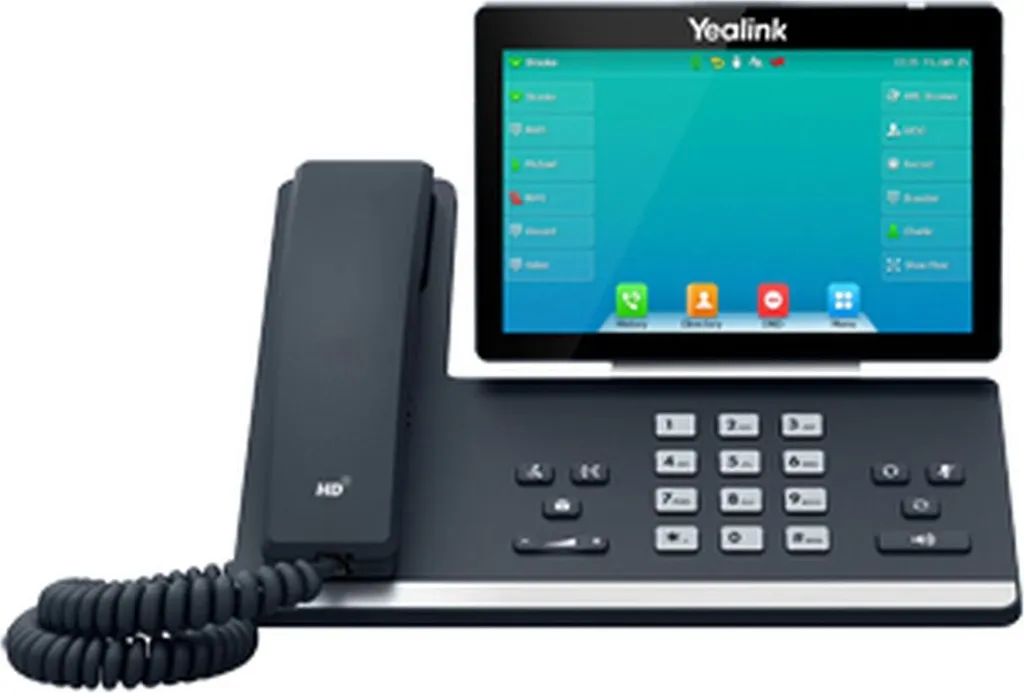 Yealink SIP-T57W Téléphone IP Gris avec Combiné Filaire pour Bureau et Mur