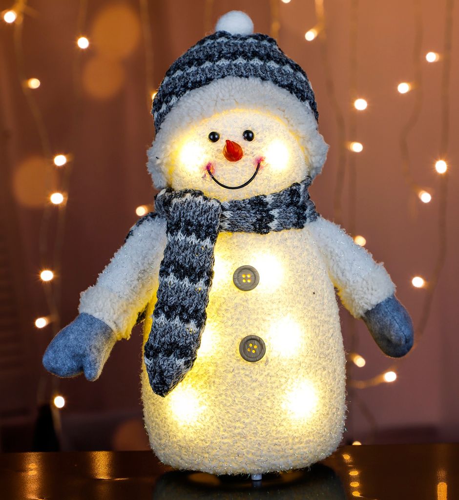 LED Farbwechsel Fensterbank Leuchte Weihnachtsmann Deko Figur Tisch Beleuchtung 