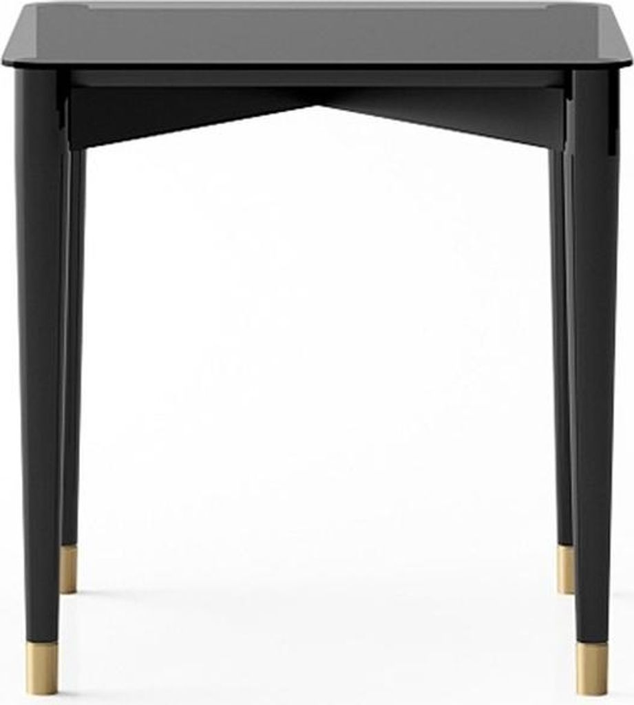 Eleganter Schwarzer Beistelltisch Designer Kaffeetische Holzmöbel