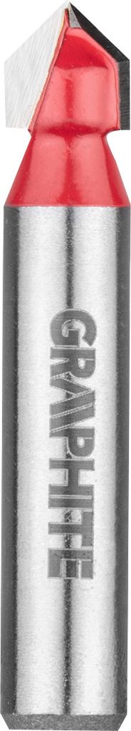 GRAPHITE V/U-Nutfräser, Hartmetallplatte (HM), Durchmesser 8/25,4/3,97 mm, Schaftdurchmesser 8 mm, Höhe/Länge 8/25,4/6 mm, für Holz, Spanplatte...
