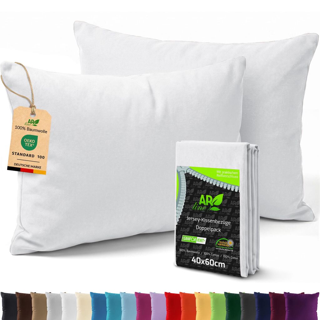 AR Line 2er Pack Jersey Kissenbezüge 40x60 Baumwolle – Produktbild 