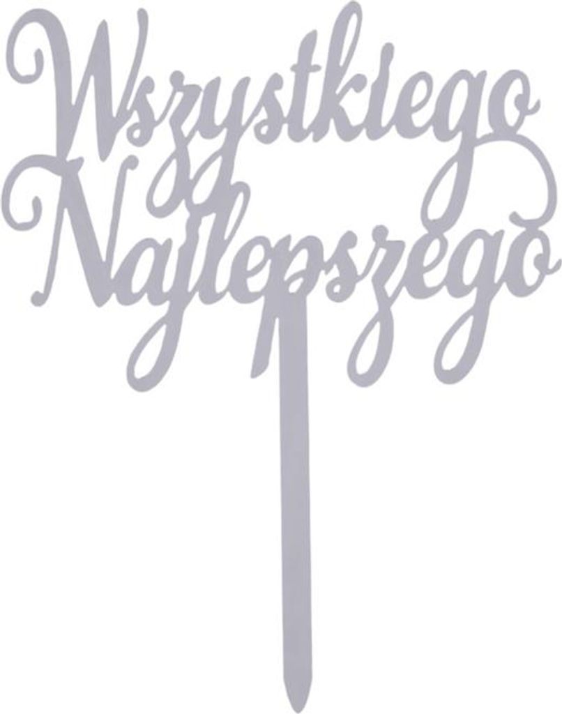 Tortenaufsatz ALLES GUTE Acryl silber