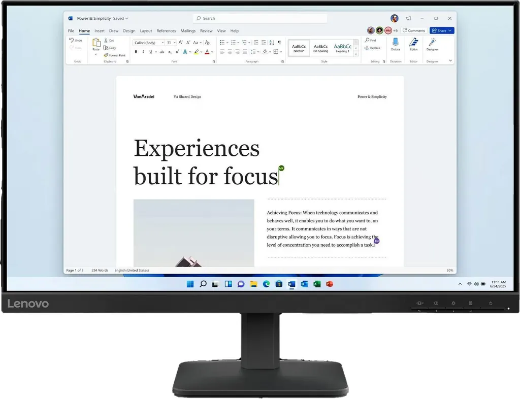 Lenovo L24-4e - LED-Monitor - 61 cm (24") (23.8" sichtbar)