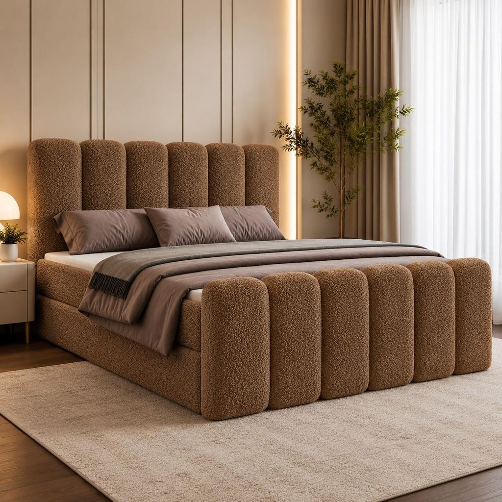 Boxspringbett 200x200 mit Bettkasten NOLA, Komplett-Set mit Produktbild 