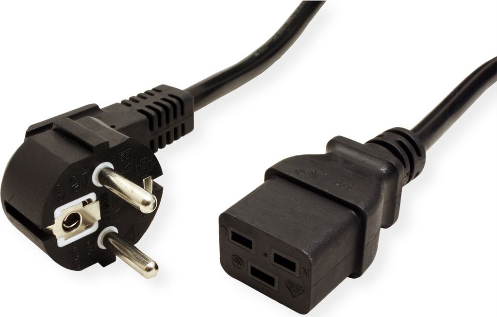 VALUE Napájací kábel 16A, CEE 7/7(M) - IEC320 C19, 2 m, Obrázok produktu 