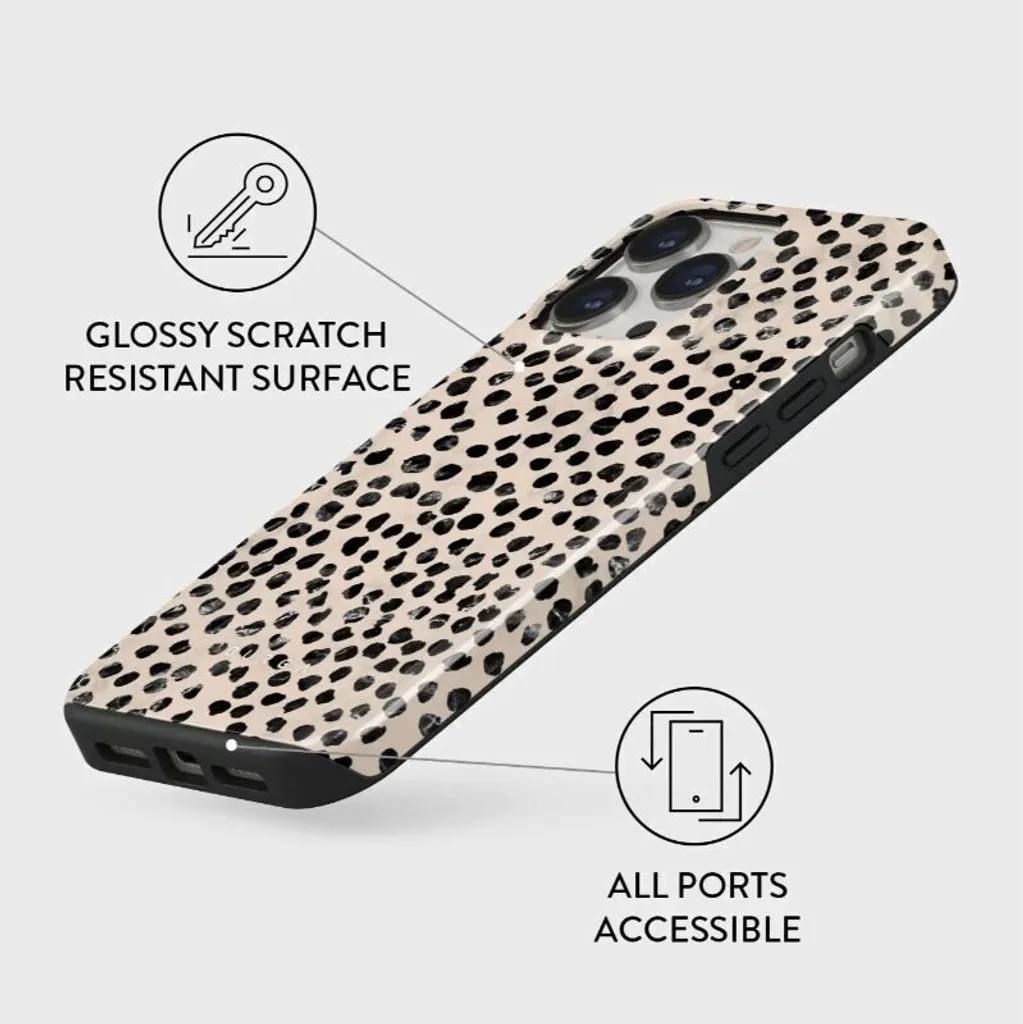 Étui de Protection iPhone 14 Pro Robuste Double Couche Beige Mat - 12