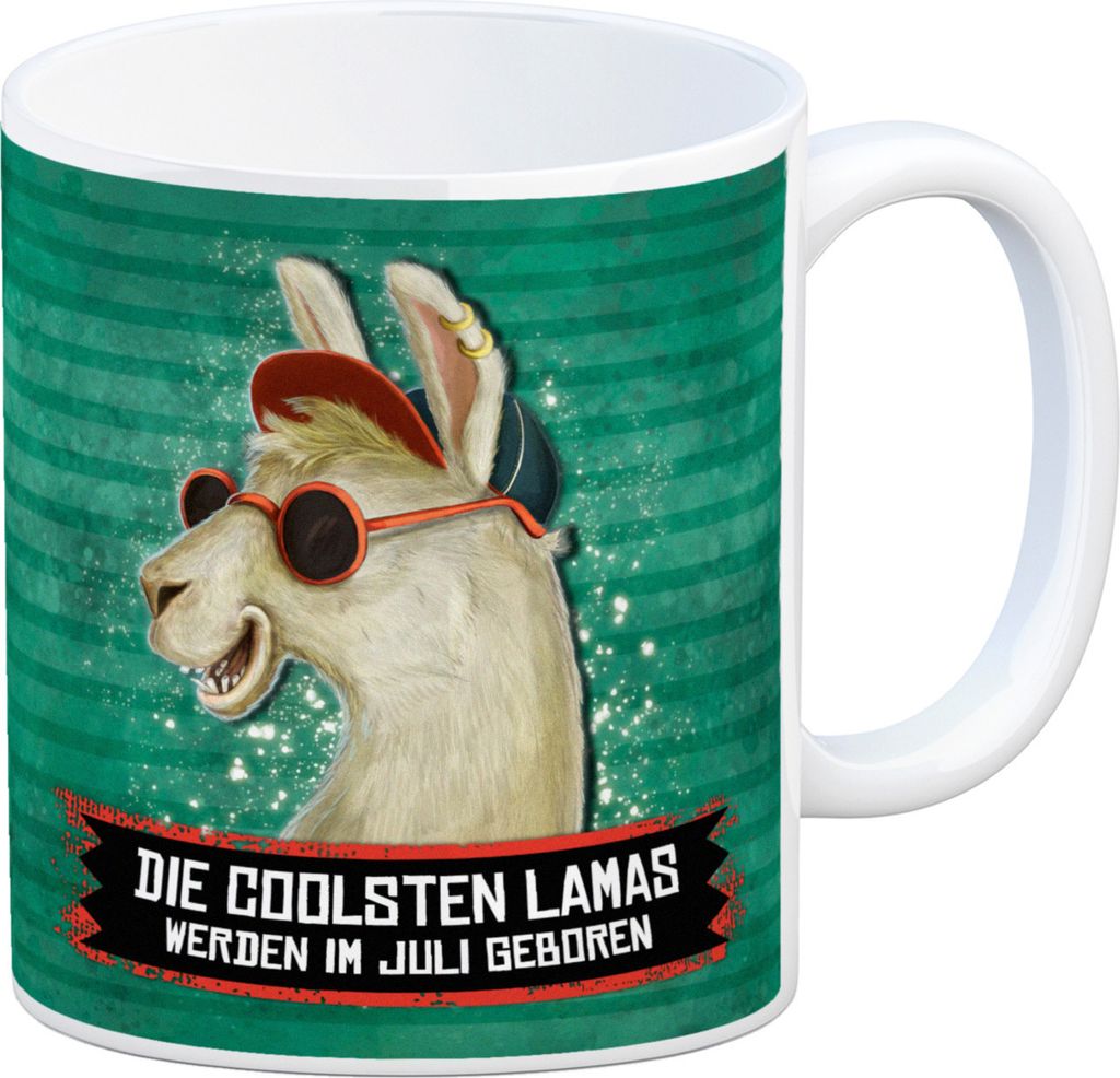 Kaffeebecher mit Spruch: Die coolsten Lamas werden ... Becher Tasse