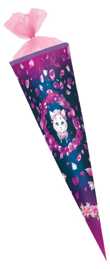 Herlitz Schultüte / Zuckertüte / 85cm / eckig / "Katze" Produktbild 