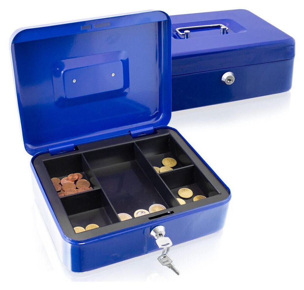 Bituxx Geldkassette mit Münzeinlage, blau, MS-12728 Produktbild 