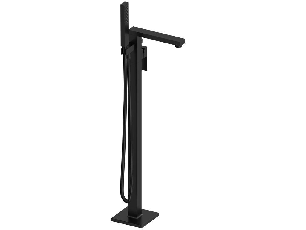 SANYCCES CUBO Einhand-Stand-Badewannenbatterie, schwarz matt