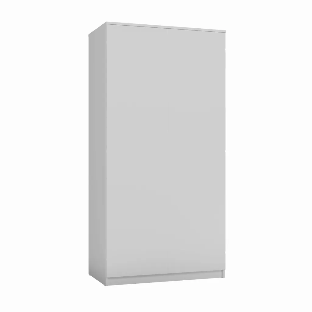 Armoire gain de place 90 cm TAUNO blanc : idéal pour studio et chambre