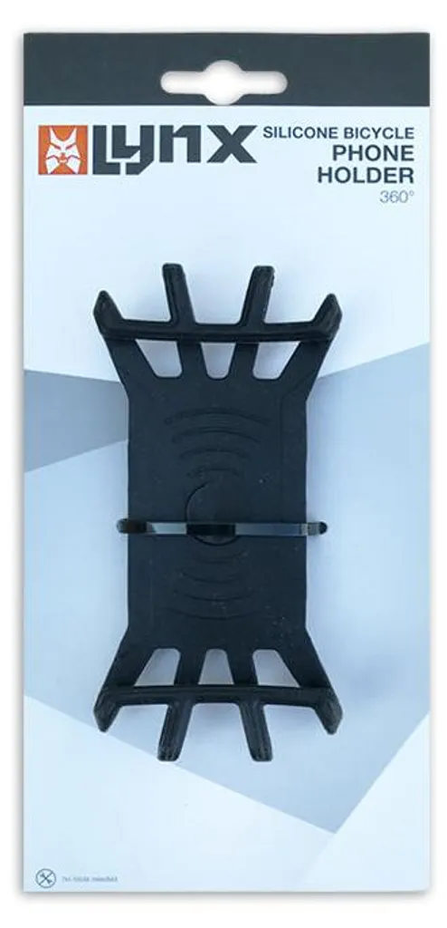 Support smartphone pour vélo rotatif 360° en silicone souple noir Lynx - 4