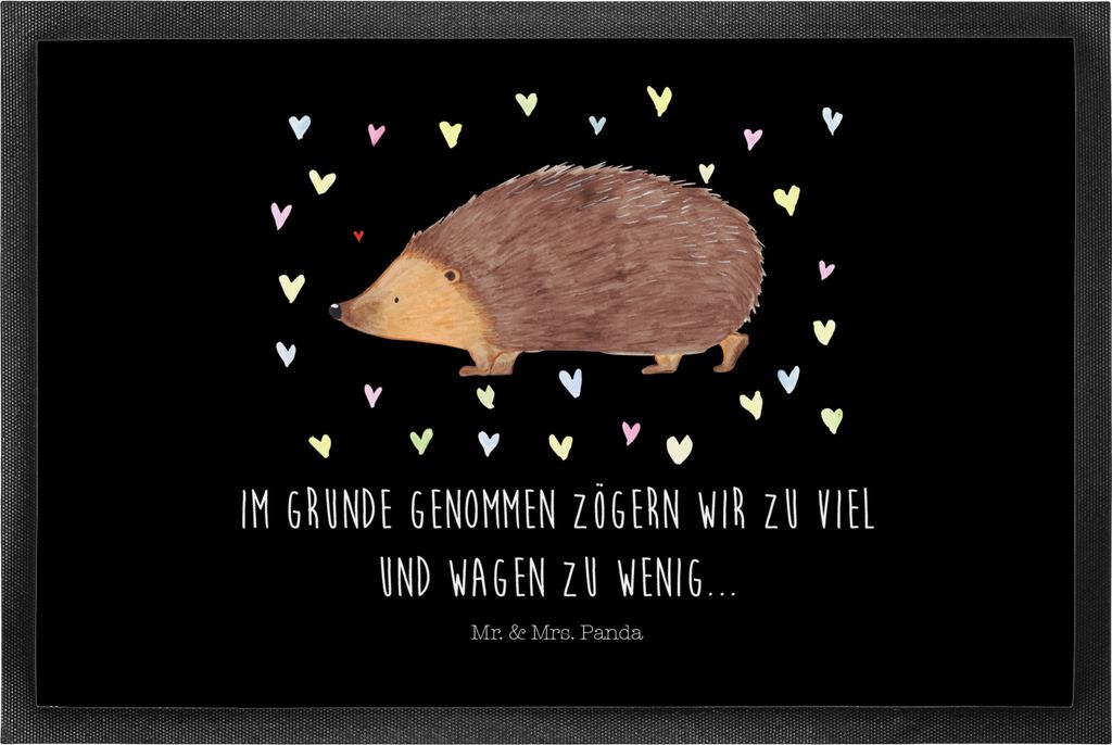 Mr. & Mrs. Panda Schmutzfangmatte Igel Herzen 50 x 75 cm - Produktbild 