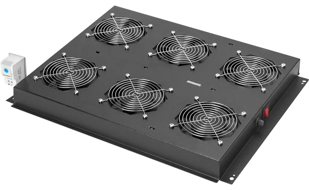 Unité de ventilation de toit DIGITUS DN-19 FAN-6-HO-B RAL 9005 Noir