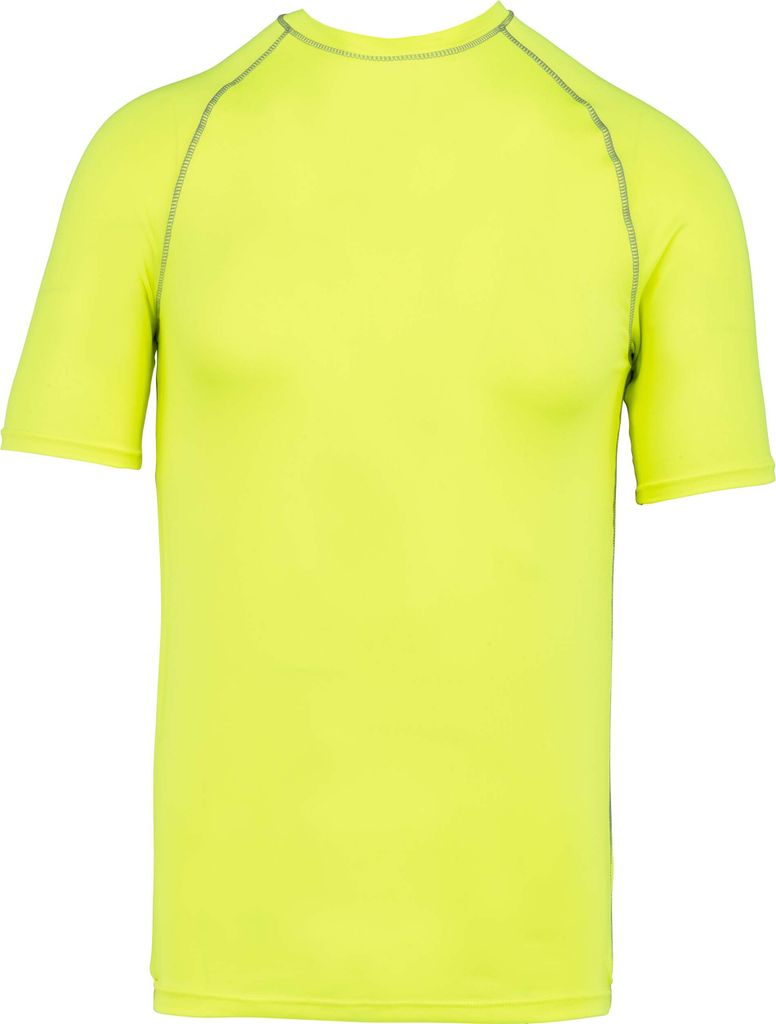 Proact Herren Surf T-Shirt Badeshirt UV-Shirt Schwimmshirt Surfshirt, Größe:M, Farbe:Fluorescent Yellow