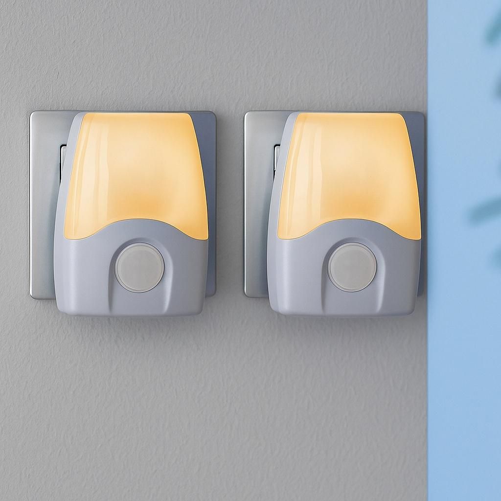 MeLiTec LED-Steckernachtlicht N16, im 2er-Set, einstellbare Produktbild 