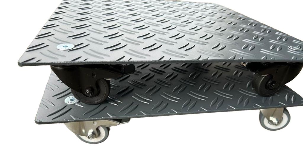 Schlögel Pflanzenroller eckig anthrazit Ral7016 200kg Blumenroller Untersetzer Alu Riffel Alu-Riffelblech 5/6,5 450x450mm schwarz