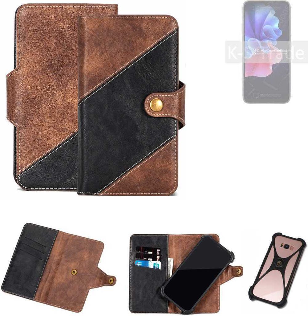 K-S-Trade Handyhülle Schutzhülle Bookstyle Case kompatibel mit Blackview A55 Pro Klapphülle Cover Hülle Schutztasche 1x