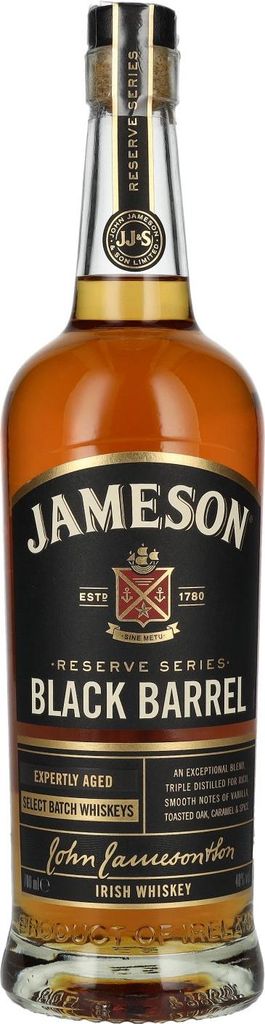 Jameson BLACK BARREL Triple Distilled Irish Whiskey 40% Image du produit 