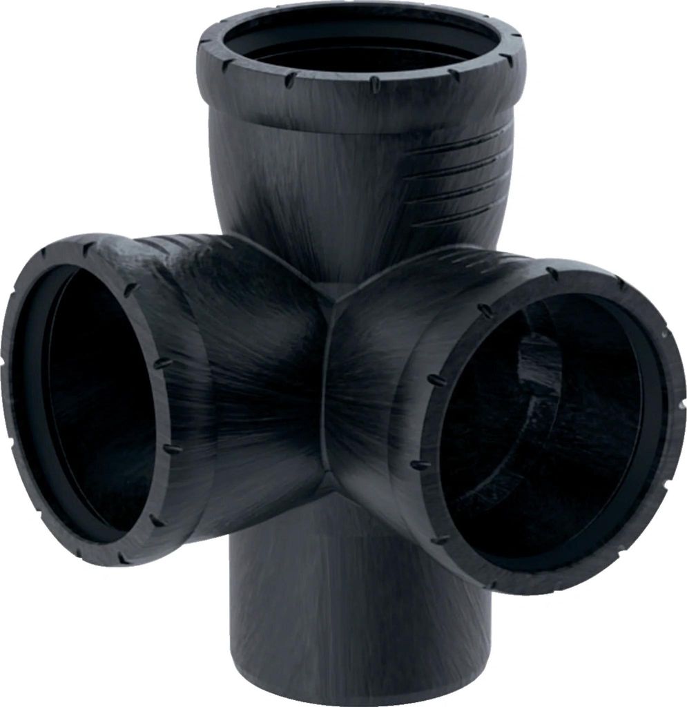 Geberit GE Silent-Pro, Eckabzweiger, 87,5°, DN 110, 110, 110 mm, 1 Stk.