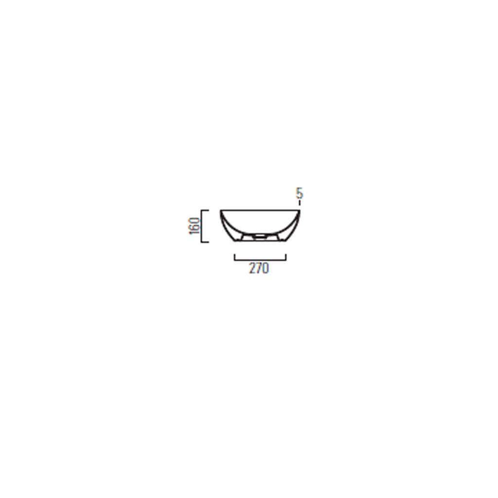 PURA Waschtisch zum Aufsetzen, Durchmesser 42 cm, weiss matt