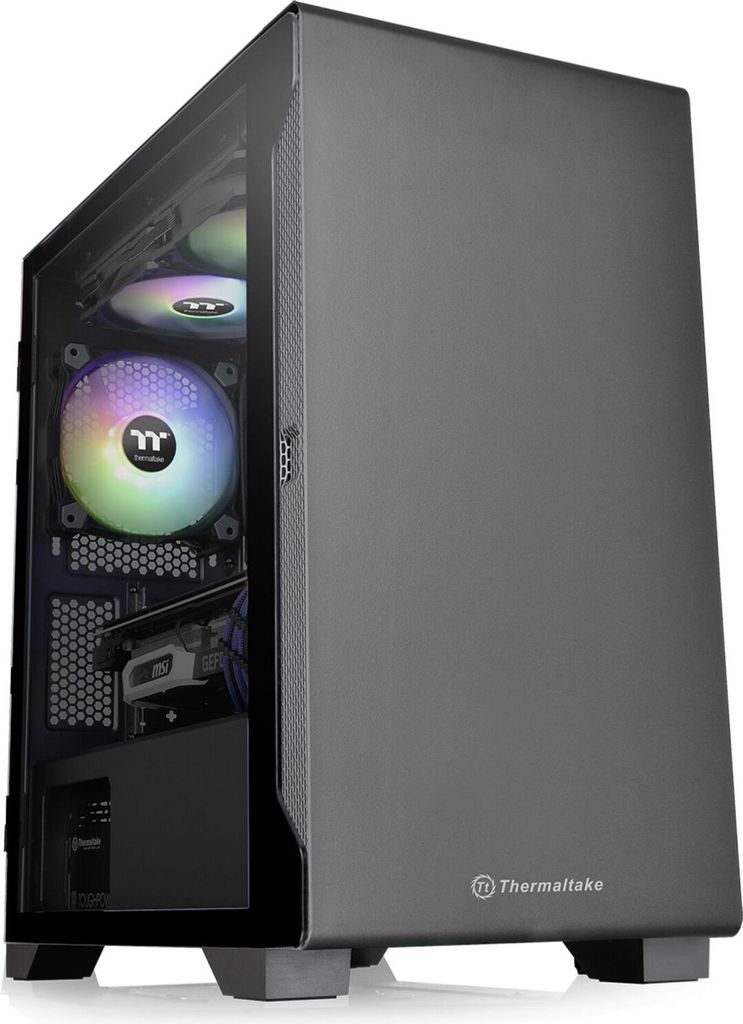S100 Black - Box ohne Netzteil - Mini Tower - Micro-ATX-Format