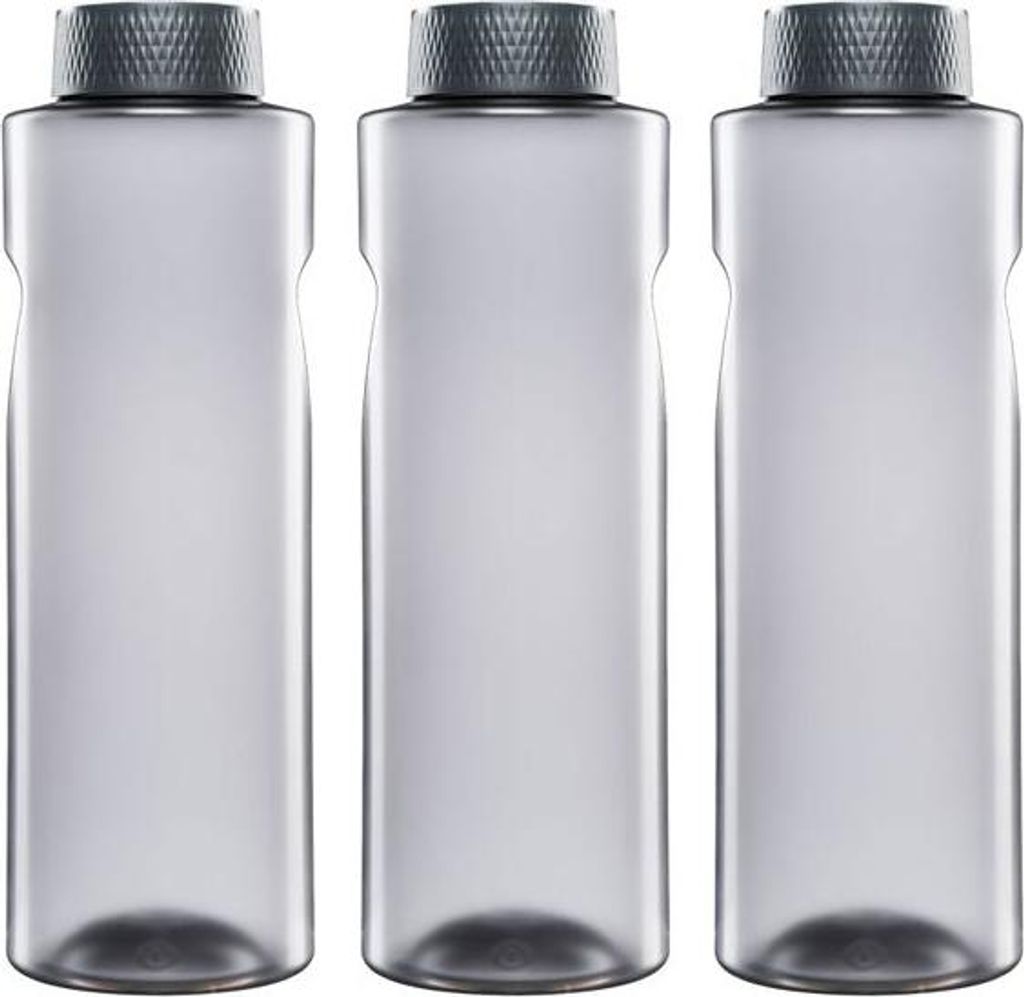 3x Kavodrink Premium Trinkflasche Wasserflasche Frosted-Grau 0,8 L