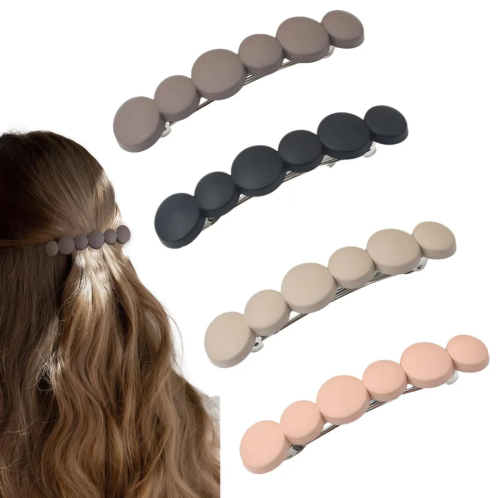Barrettes cheveux automatiques élégantes lot de 4 accessoires de coiffure