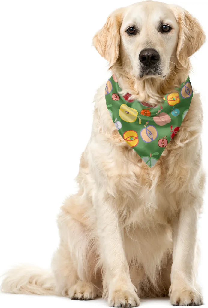 Bandana Autunnale per Cani ABAKUHAUS 40x40 cm - Verde Reseda Mele