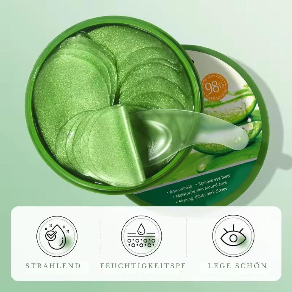 60 Stck Augen Pads, Aloe Vera Kollagen Gel Augenpads Fr