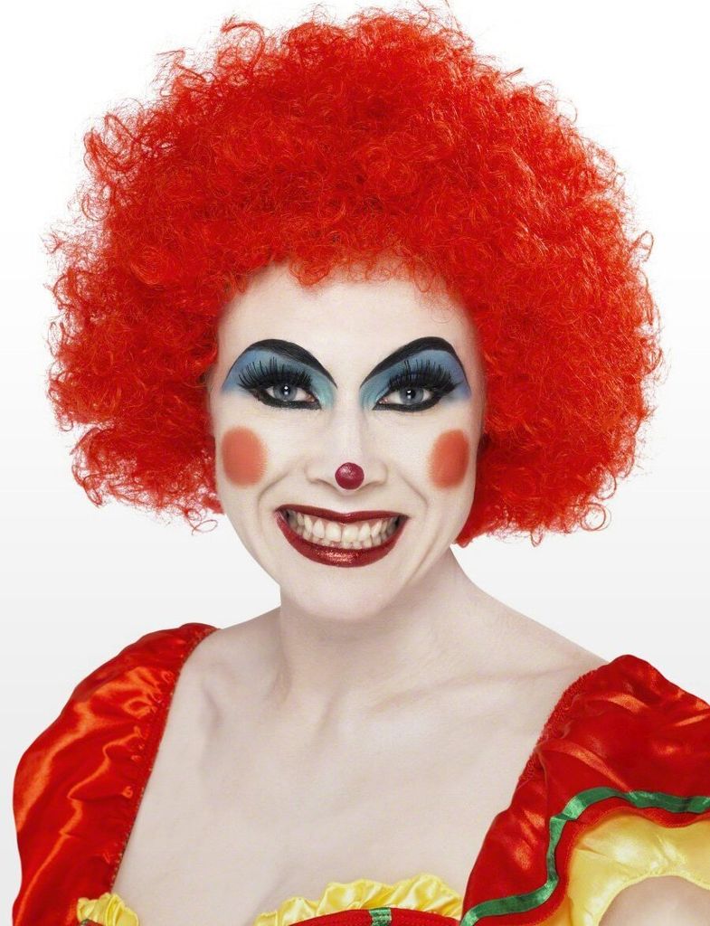Clown Perücke rot für Karneval Faschingskostüm Produktbild 