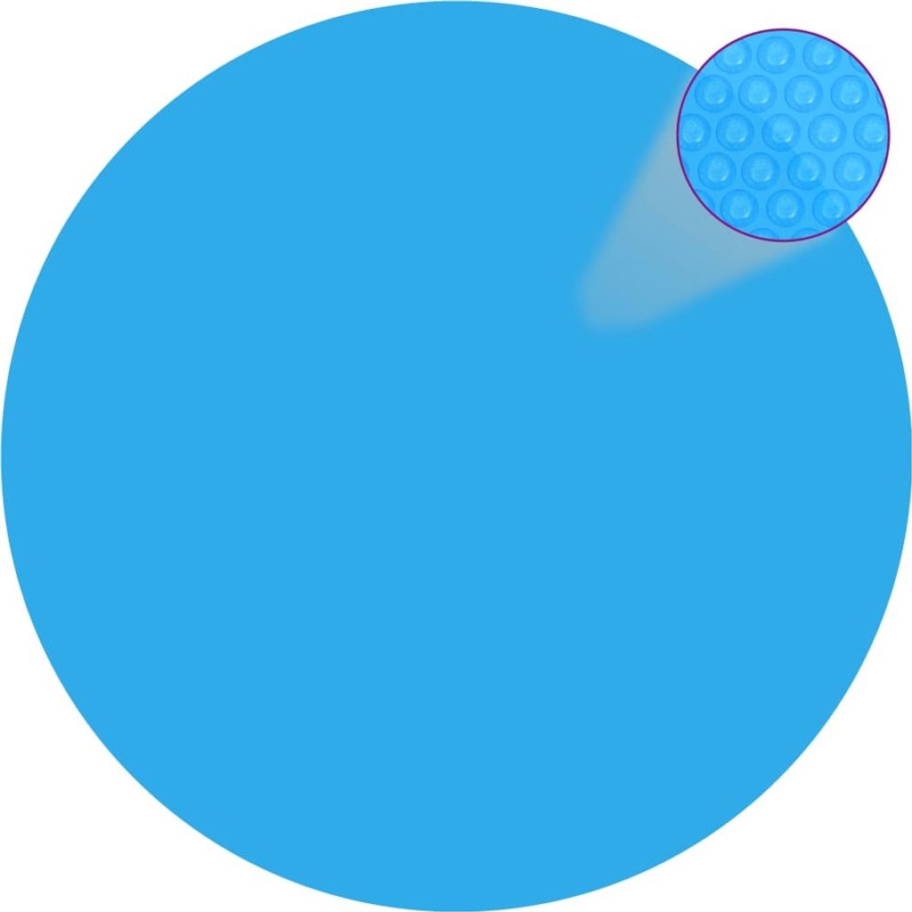 Ankonbej Runde Pool-Abdeckung PE Blau 488 cm