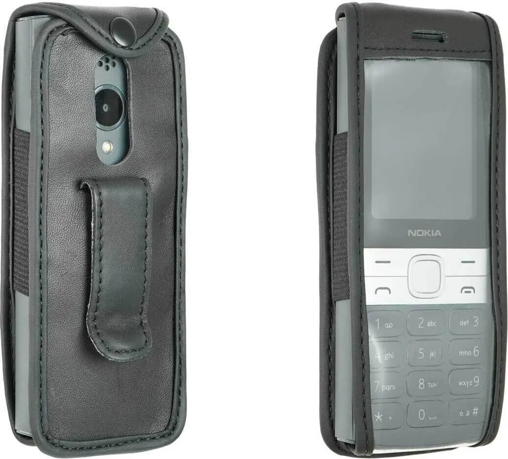 Fondina Nokia 150 2023 Pelle Nera - Accessorio Business con Clip