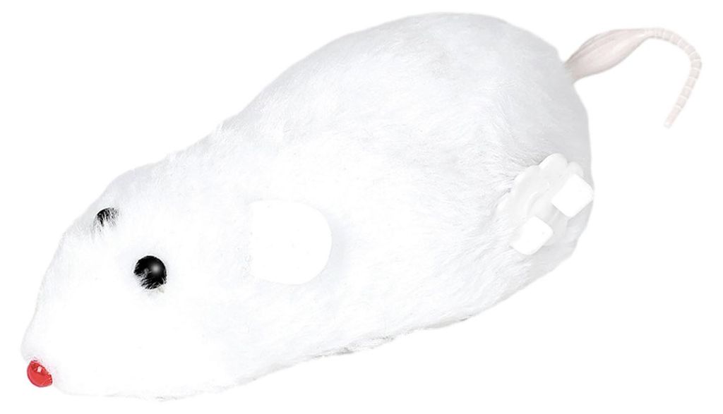 Aufziehbare Plüschmaus mit drehbarem Schwanz – interaktives Katzenspielzeug zur Simulation von Jagdinstinkt und Verfolgungsjagd