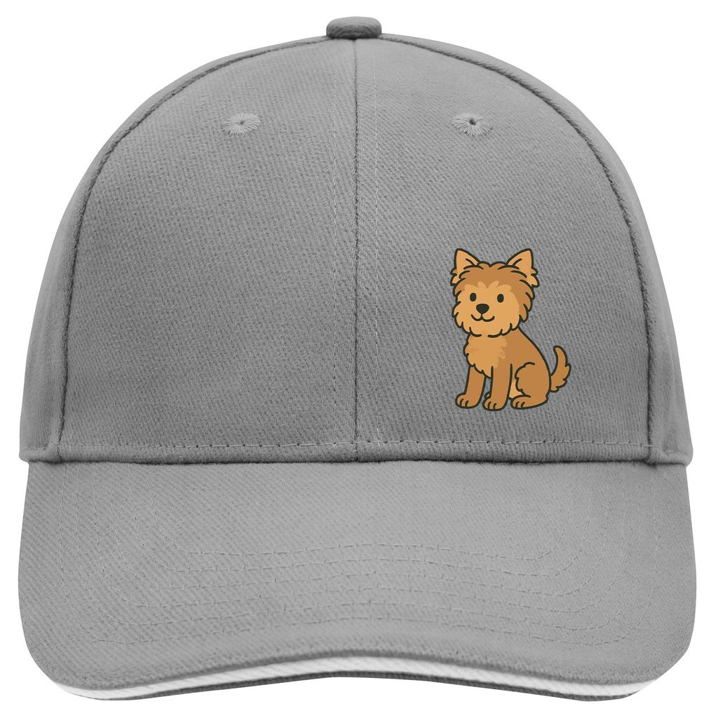 Huuraa Cappy Mütze Yorkipoo Comic Yorkiepoo Dark Grey/White Baumwolle 6-Panel Kappe Geschenkidee
