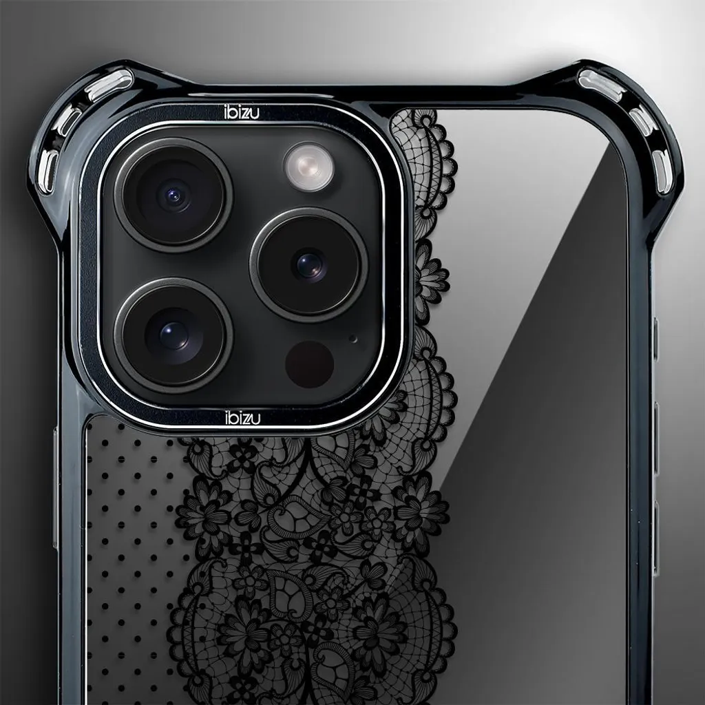 Coque de protection iPhone 16 Pro MagSafe Midnight avec design dentelle - 5