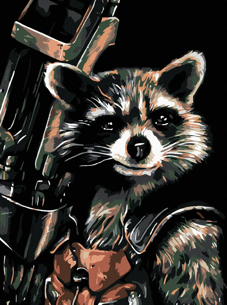 Decorazione Parete Rocket Raccoon Diamond Painting Zuty 40x50 - No Frame