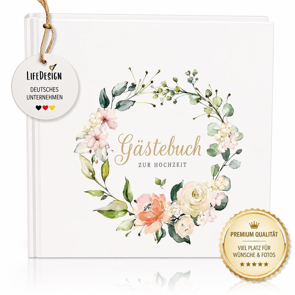Hochzeitsbuch Gästebuch zur Hochzeit | Hochzeitsalbum - Produktbild 